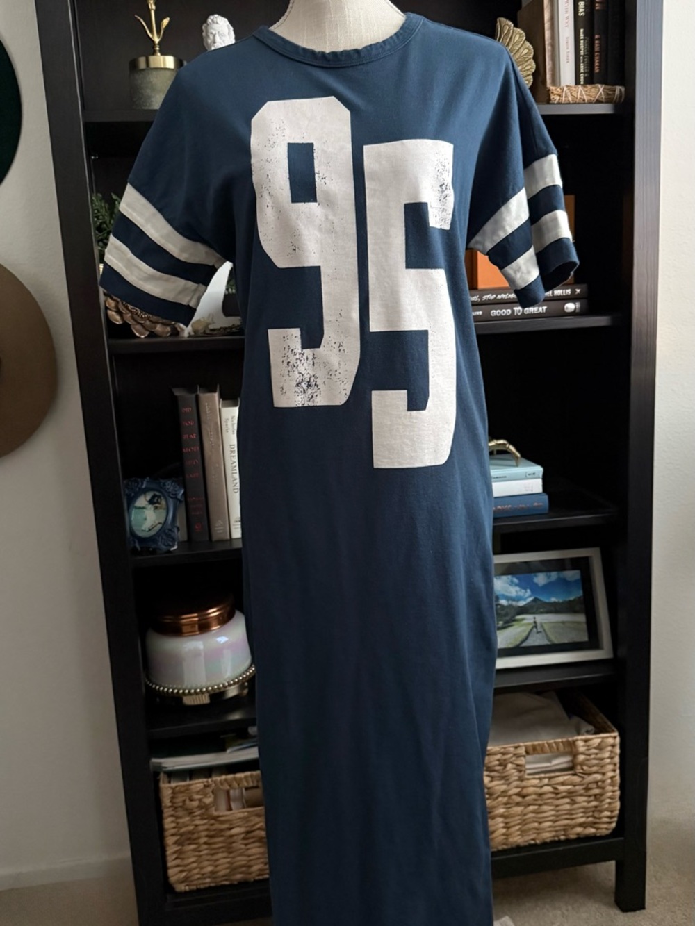 Daily Practice Navy Football Tee Maxi Dress